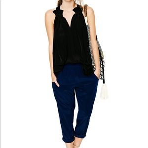 Hatch Collection Maternity The Lily Tank Blouse Top Shirt Black One Size